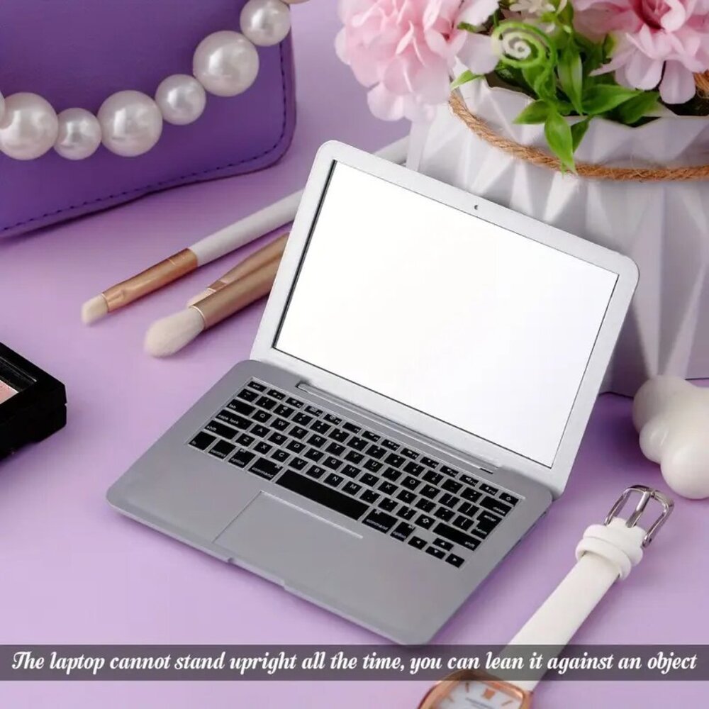 Cute Cosmetic Makeup Mirror Mini Laptop Style Mirror with Keyboard Design